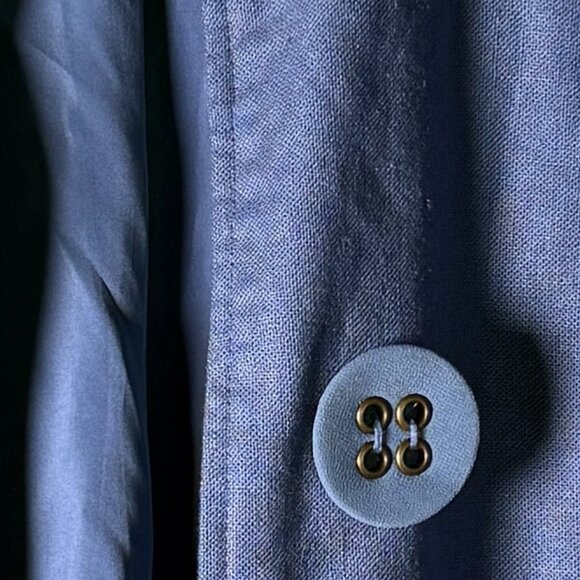 Multiples Women's Periwinkle Linen Blend Blazer Jacket | 3/4 Sleeves | XL - Picture 5 of 6